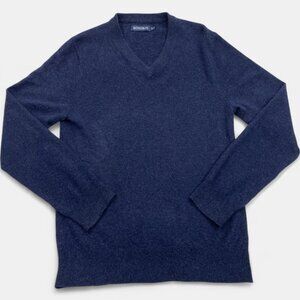 Bonobos Men's Blue Cashmere V-Neck Long Sleeve Sweater Size Small